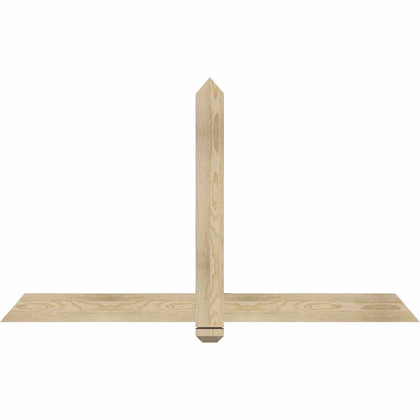 Ekena Millwork Eugene Rough Sawn Timber Gable Bracket, Douglas Fir, 60"W x 35"H x 2"D x 4"F, 14/12 Pitch GBW060X35X0204EUG00RDF - main